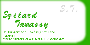 szilard tamassy business card